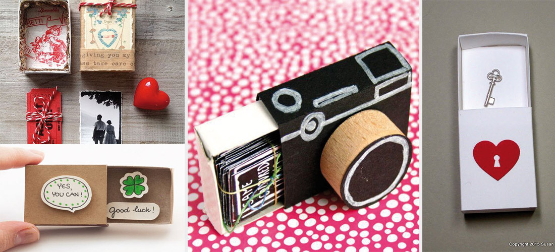 10 regalitos DIY usando sólo una caja de cerillos