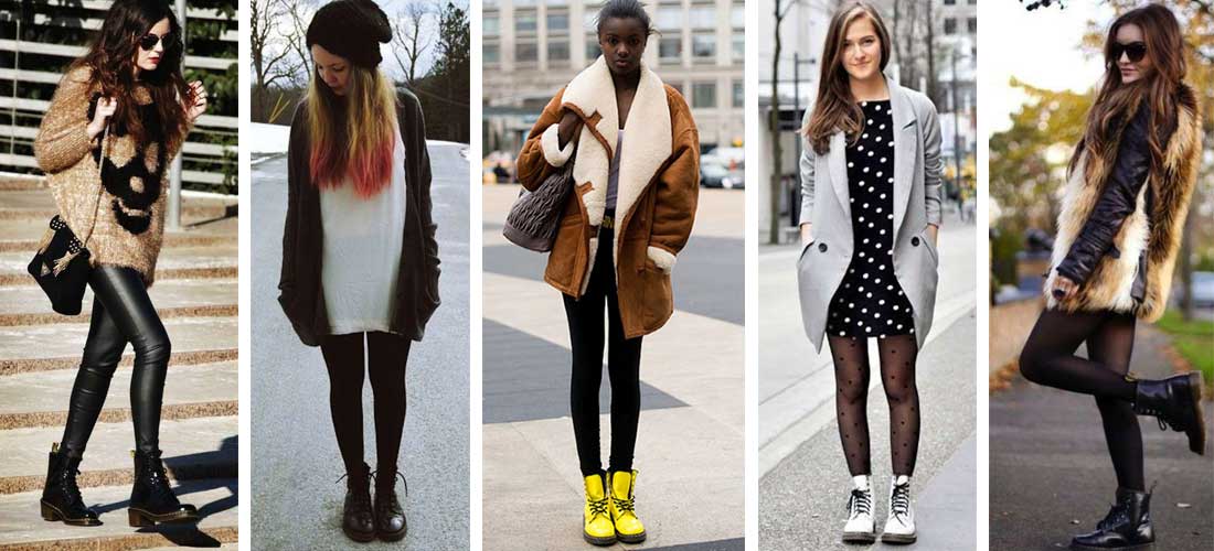 Ideas para combinar tus combat boots en invierno