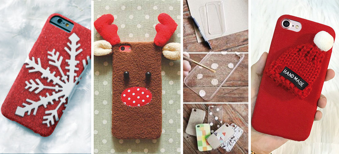 10 fundas para celular DIY para llevar la Navidad a todas partes