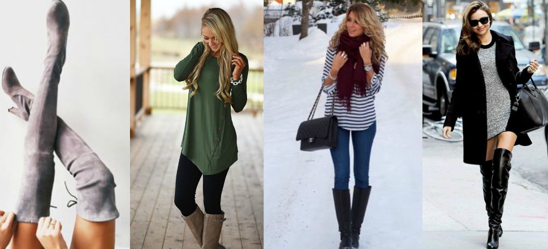 Outfits con botas largas para verte hermosa en Navidad