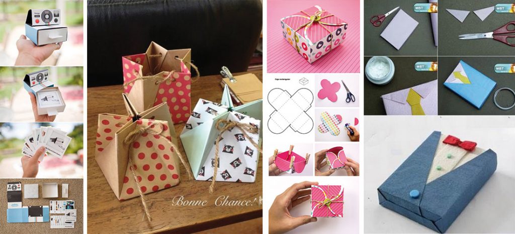 12 cajitas para regalo que puedes hacer con papel y poco pulso
