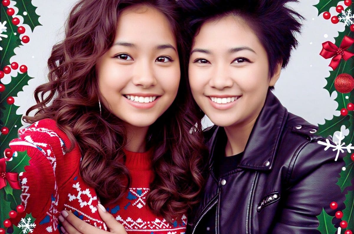 Ideas creativas y lindas para tus selfies de Navidad