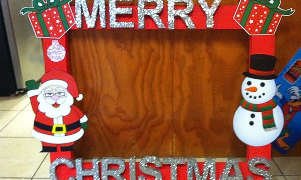 Marcos temáticos para selfies de Navidad