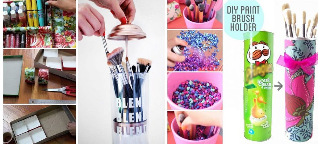 10 organizadores de cosméticos que puedes hacer con materiales reciclados