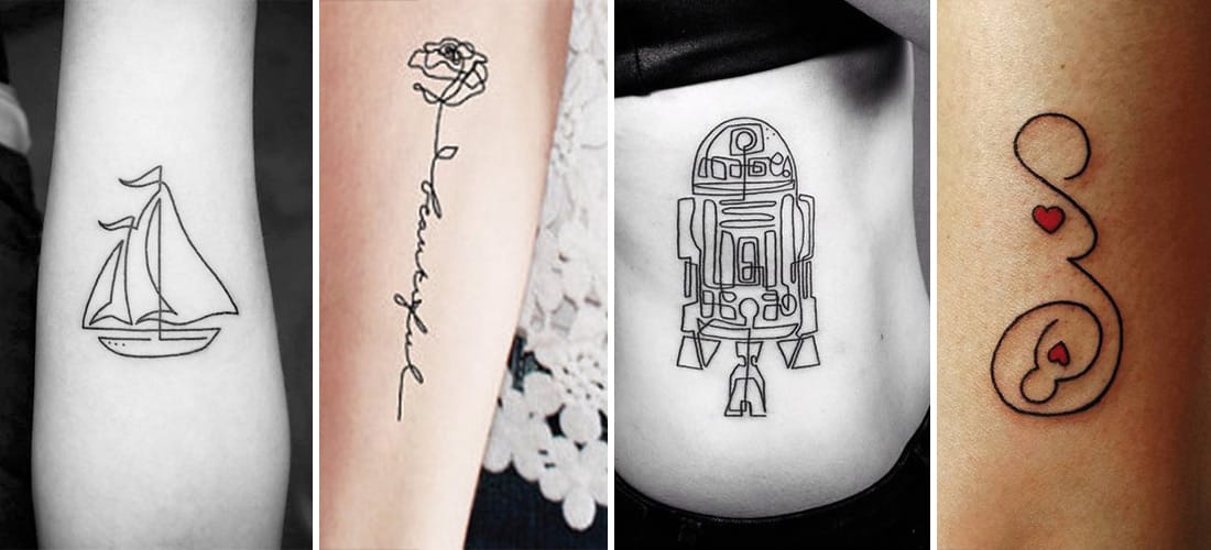10 tatuajes increíblemente bellos hechos con una sola línea