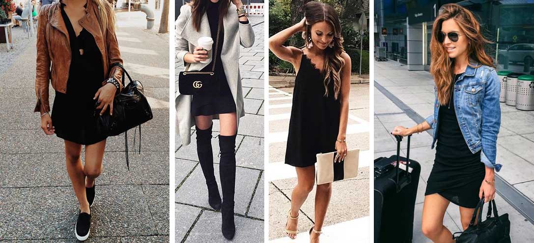 10 formas diferentes de combinar tu vestido negro