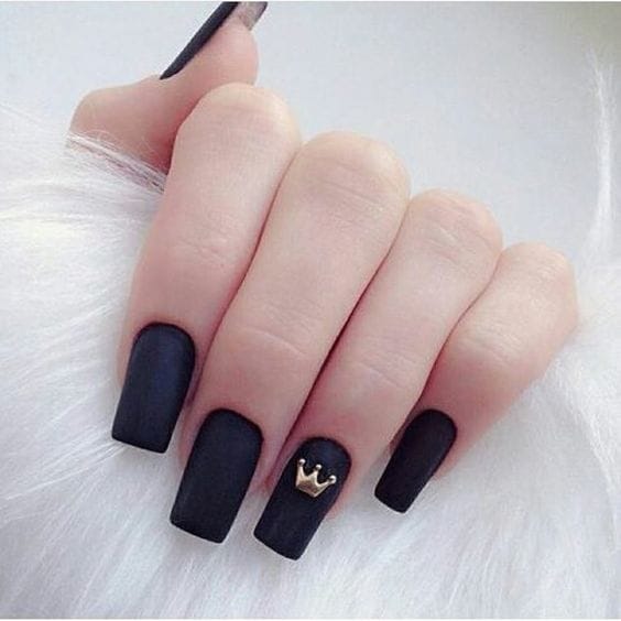 diseños de uñas negras