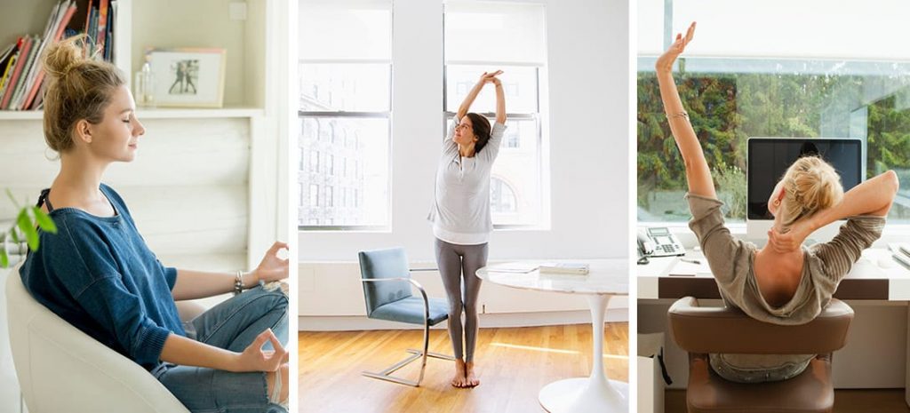 5 Posiciones de Yoga para la oficina para bajar el estrés