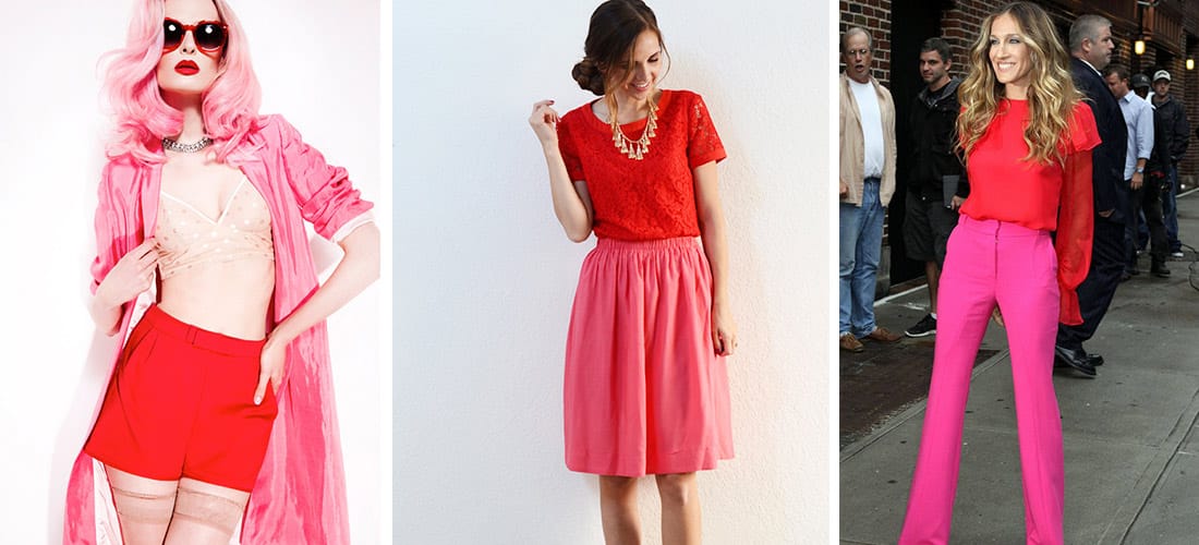 Rosa y rojo: el mix de moda más poderoso