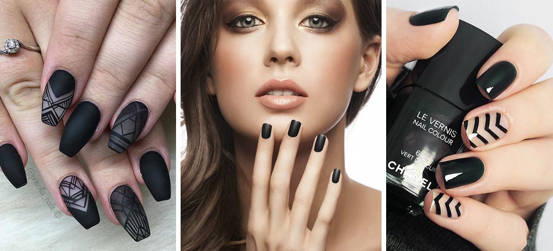 10 diseños de uñas negras que debes usar porque se ven increíbles