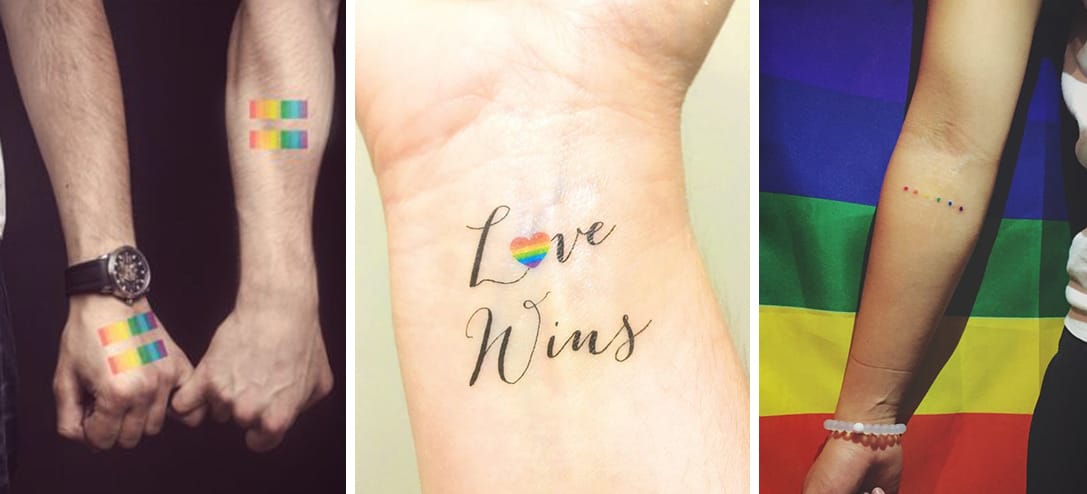 8 hermosos tatuajes de homenaje al Orgullo Gay
