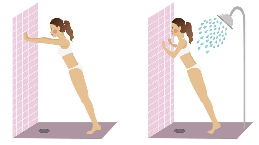 5 ejercicios que puedes hacer mientras te bañas 3