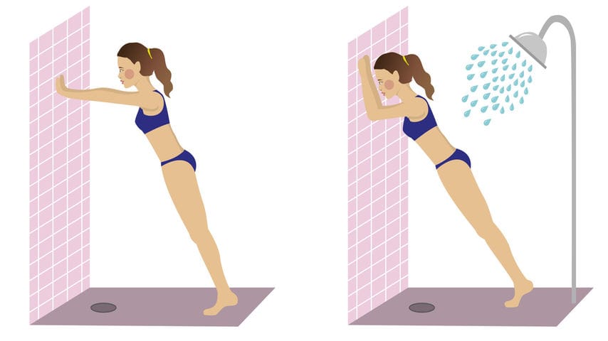 5 ejercicios que puedes hacer mientras te bañas 4