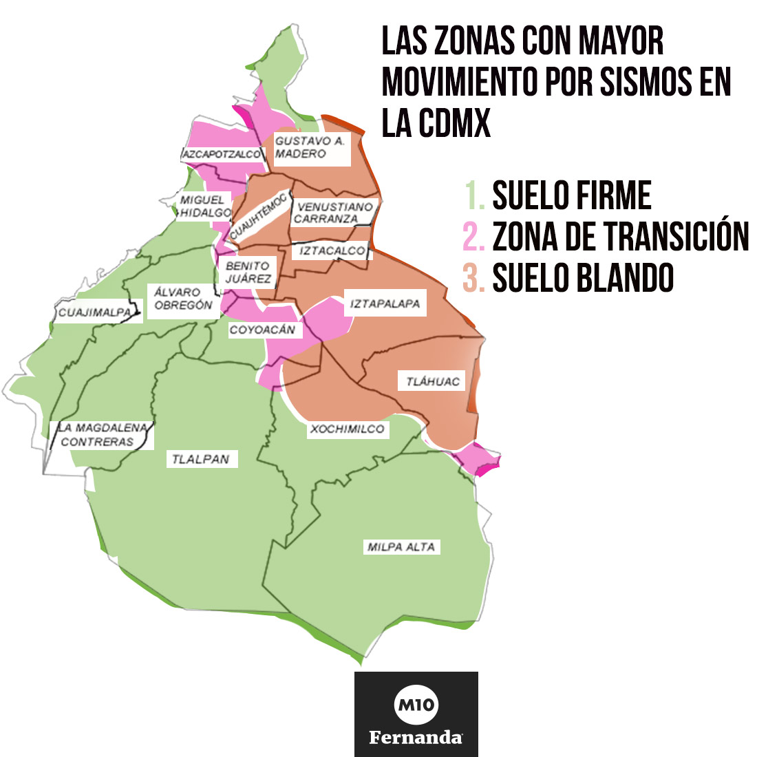 Las zonas con mayor peligro por sismos en la CDMX 0