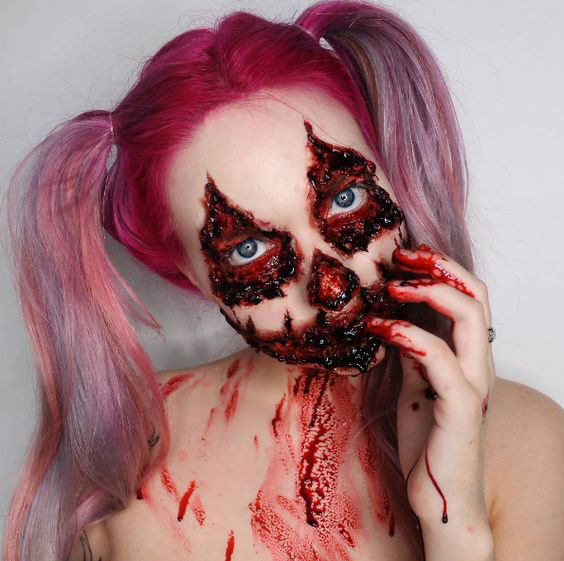 20 maquillajes sangrientos para lucir increíblemente terrorífica 6