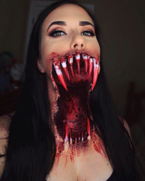 20 maquillajes sangrientos para lucir increíblemente terrorífica 2