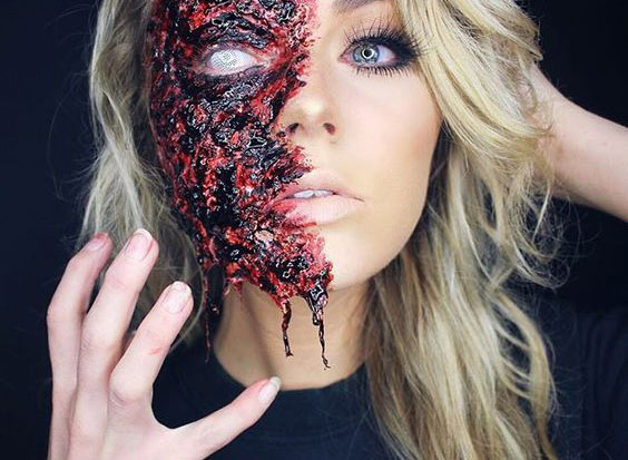 20 maquillajes sangrientos para lucir increíblemente terrorífica 7