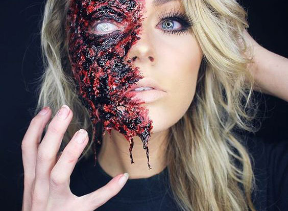 20 maquillajes sangrientos para lucir increíblemente terrorífica 7