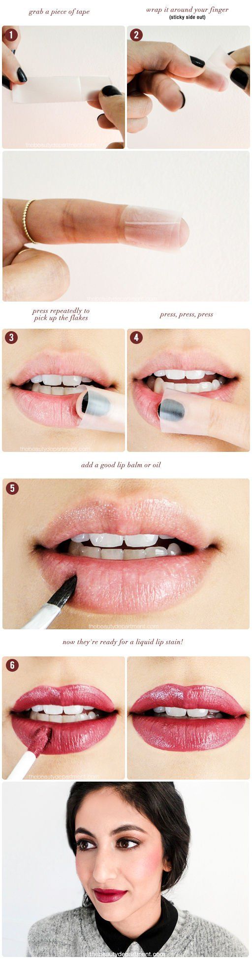 10 trucos de belleza que puedes hacer con cinta adhesiva 6