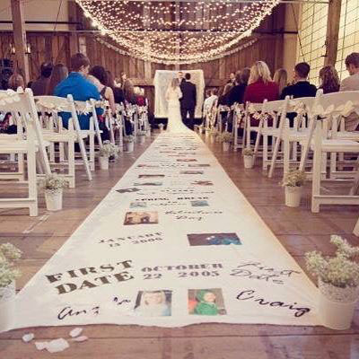 Hermosas ideas para decorar el camino de la novia al altar 7