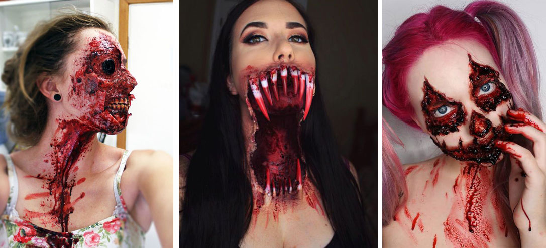 20 maquillajes sangrientos para lucir increíblemente terrorífica