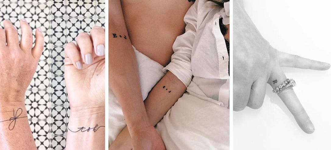 Tatuajes de iniciales para que lleves marcado para siempre el amor