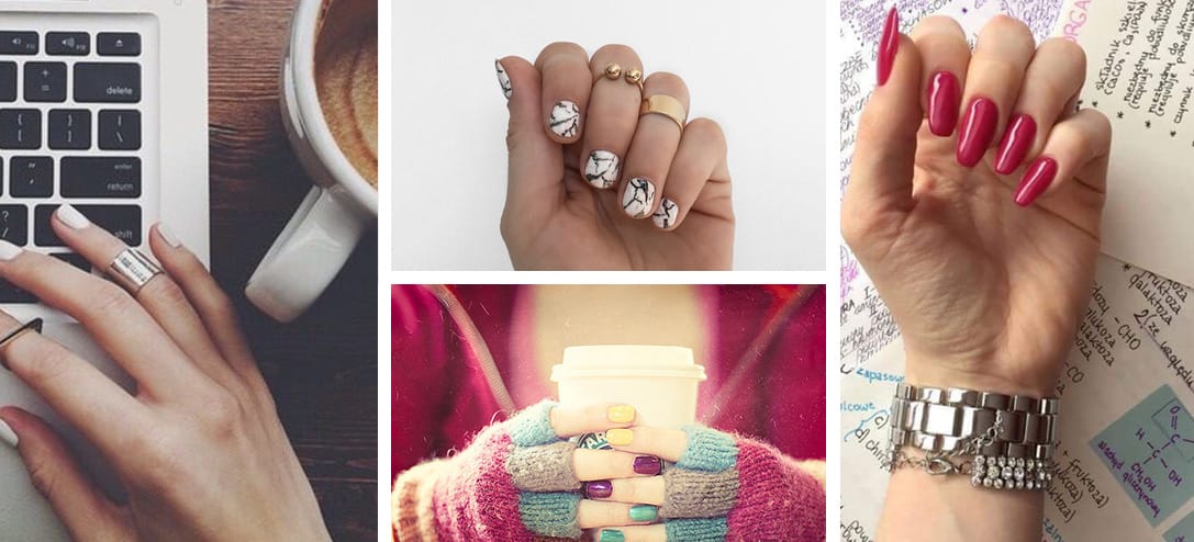 Diseños de uñas sencillos para chicas que van a la universidad