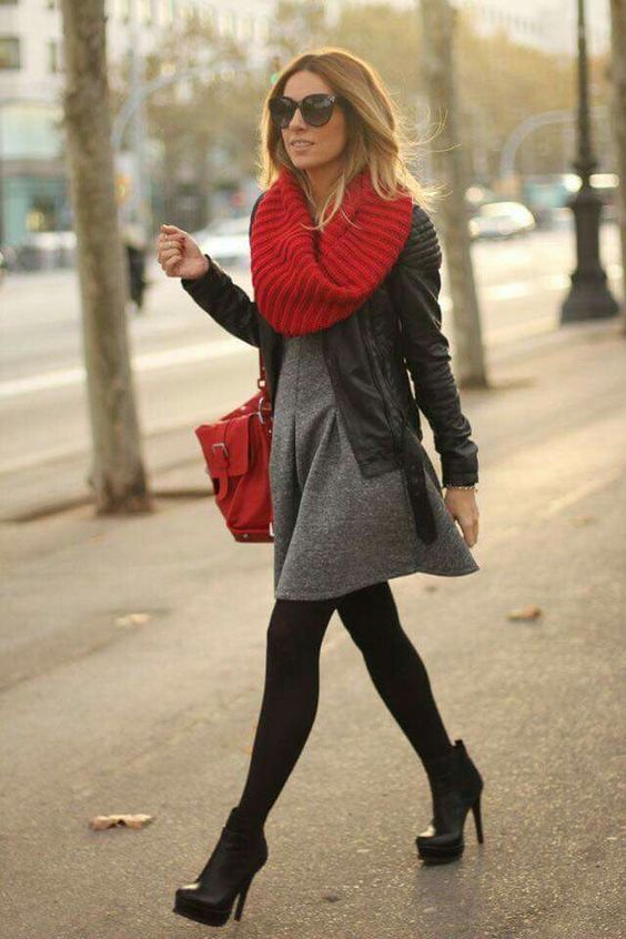 formas-usar-vestido-en-invierno-bufanda