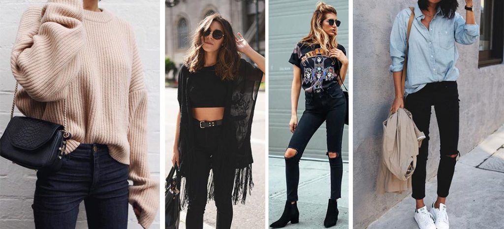 10 formas de combinar tus jeans negros para usarlos diario