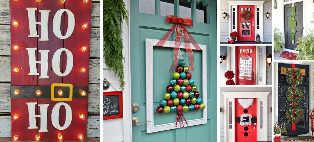 10 ideas sobre decoración de puertas navideñas que te encantarán