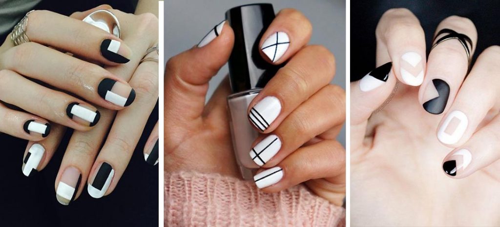 10 diseños de uñas minimalistas en blanco y negro que amarás