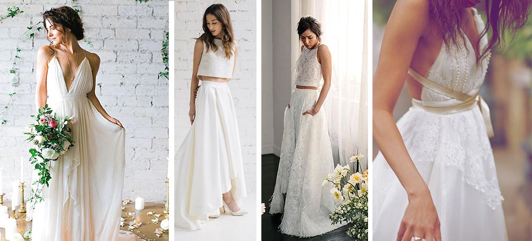 10 vestidos de novia ideales para boda en jardín de día