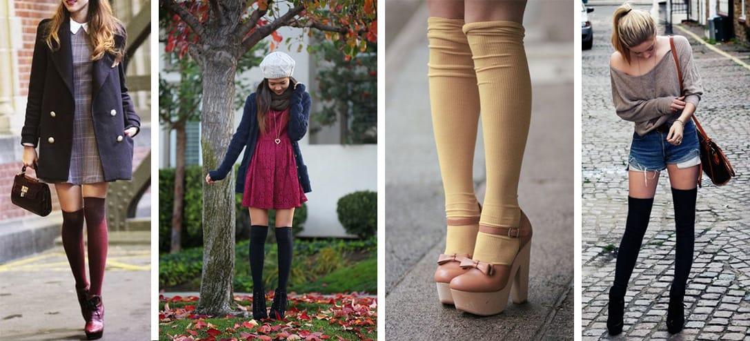 10 outfits con calcetines largos para verte más alta