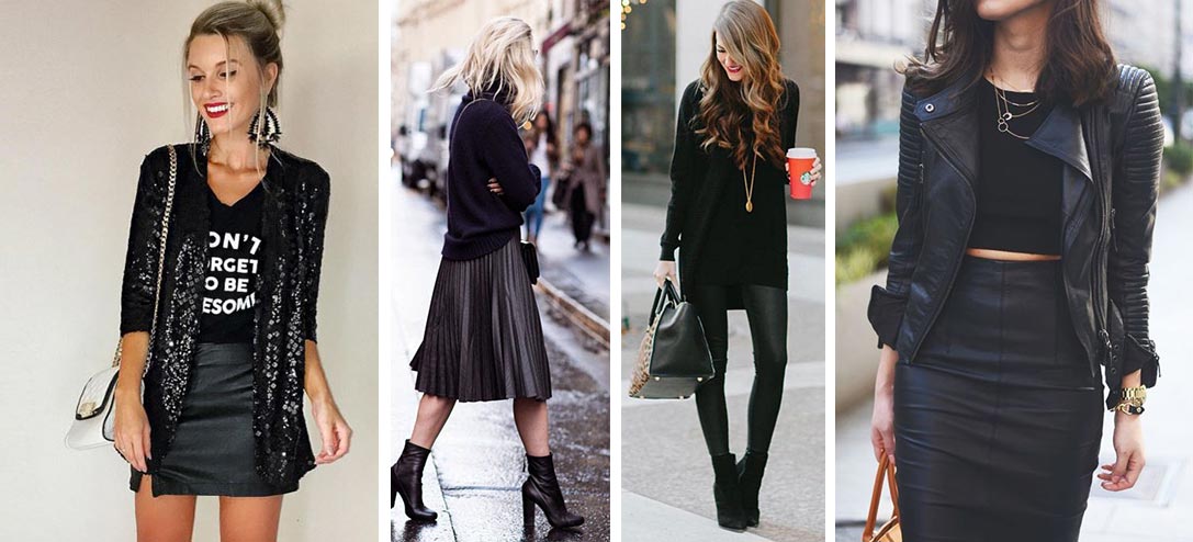 10 looks invernales para las amantes del negro