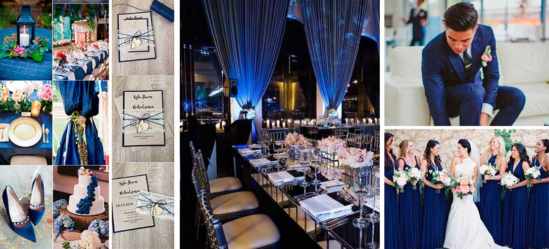 Boda azul: decoración elegante y llena de encanto