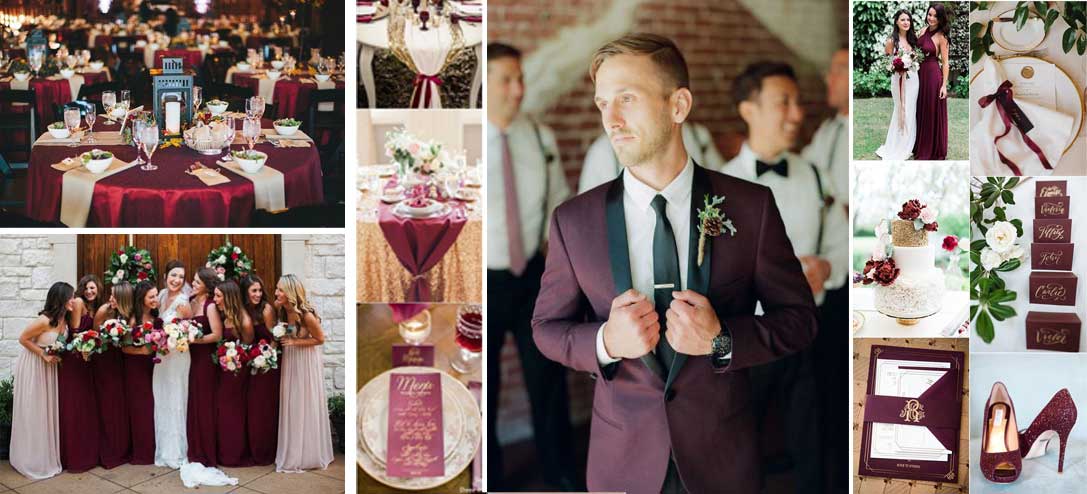 10 ideas preciosas para tener una boda color vino inigualable