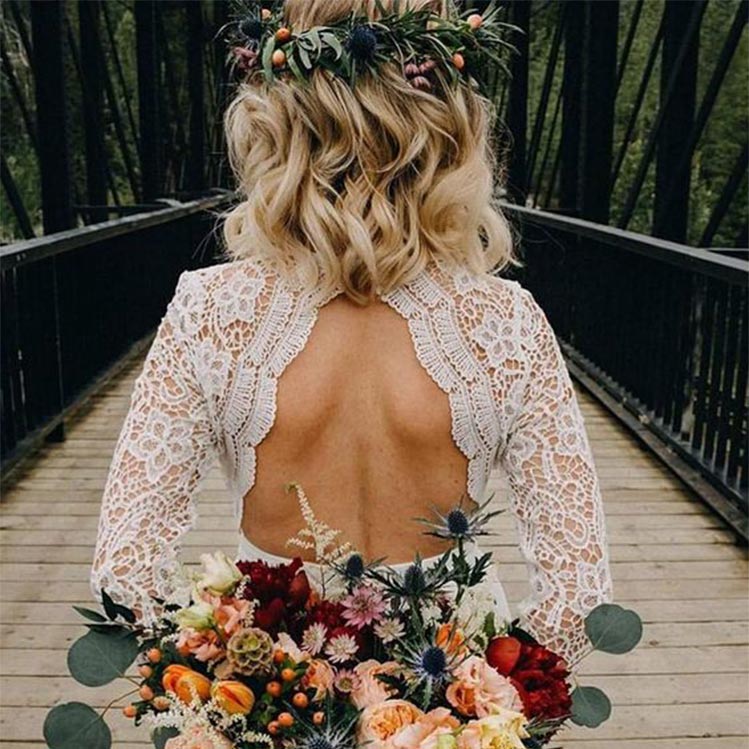 10 vestidos de novia sencillos y con encaje que te enamorarán