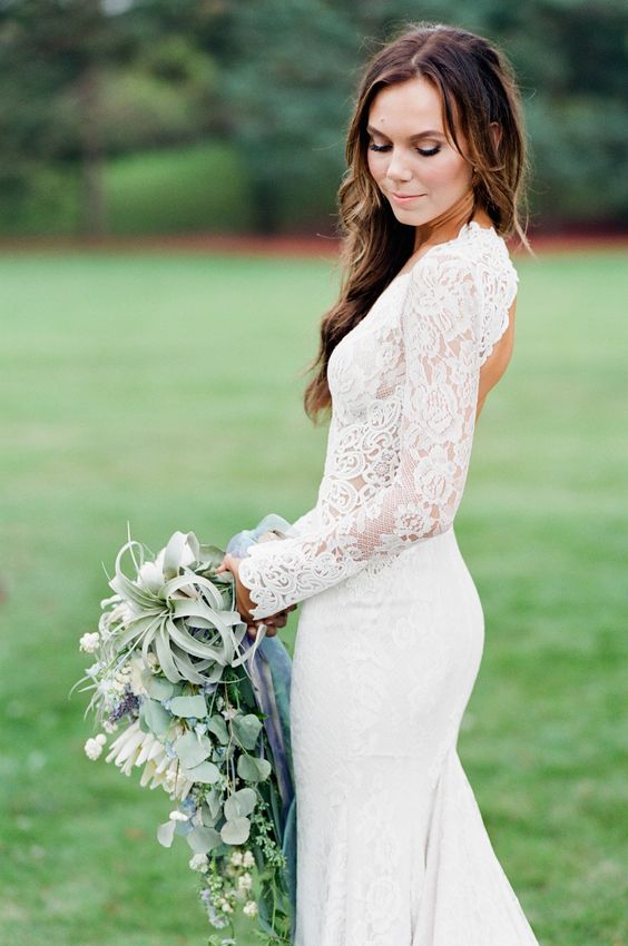 vestidos-de-novia-sencillos-encaje