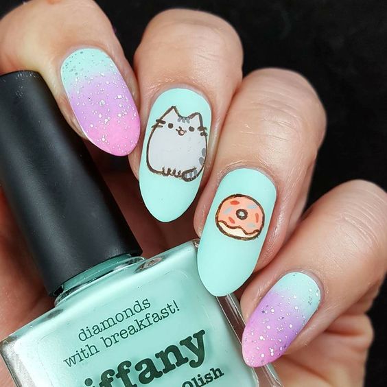 10 increíbles diseños de uñas para amantes de los gatos 2