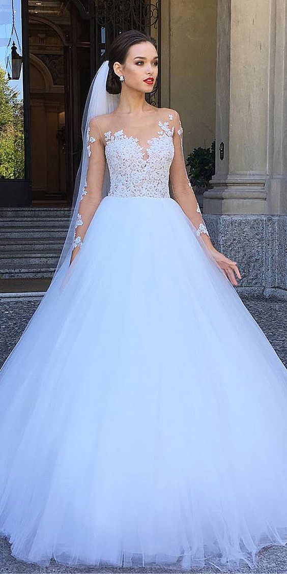 10 vestidos de novia con tul con los que parecer s princesa
