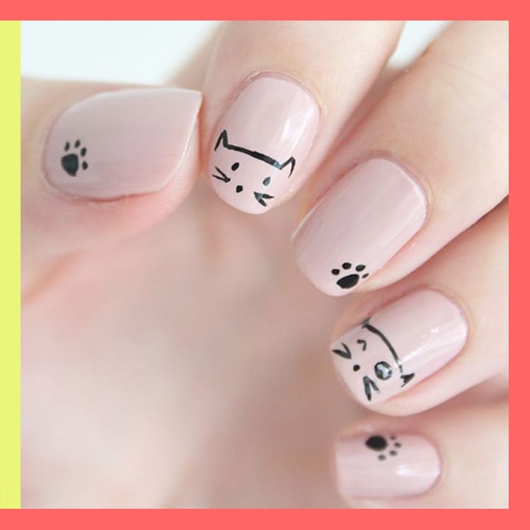 uñas para amantes de los gatos