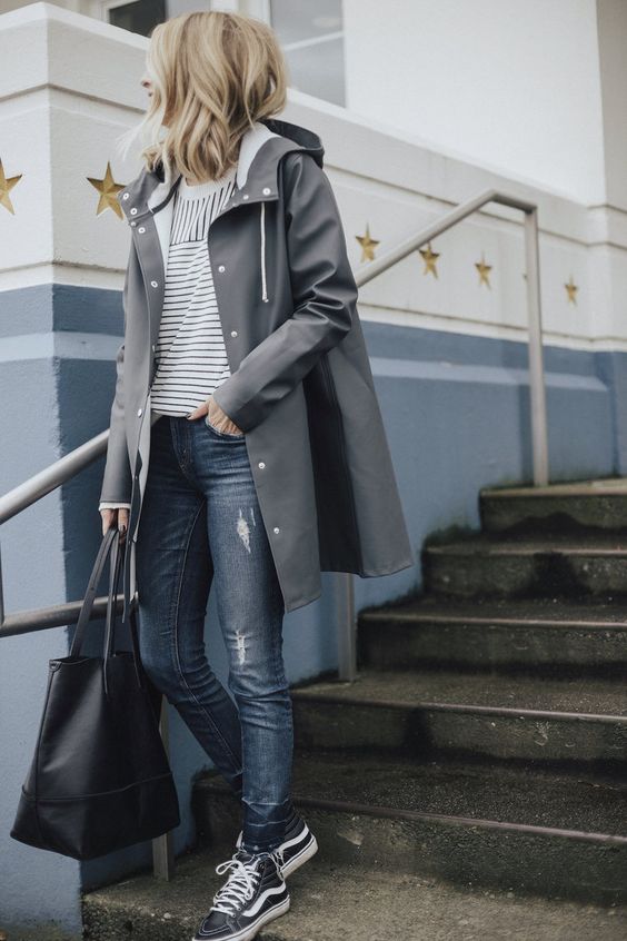 10 outfits para cuando llueve pero no hace tanto frío 2