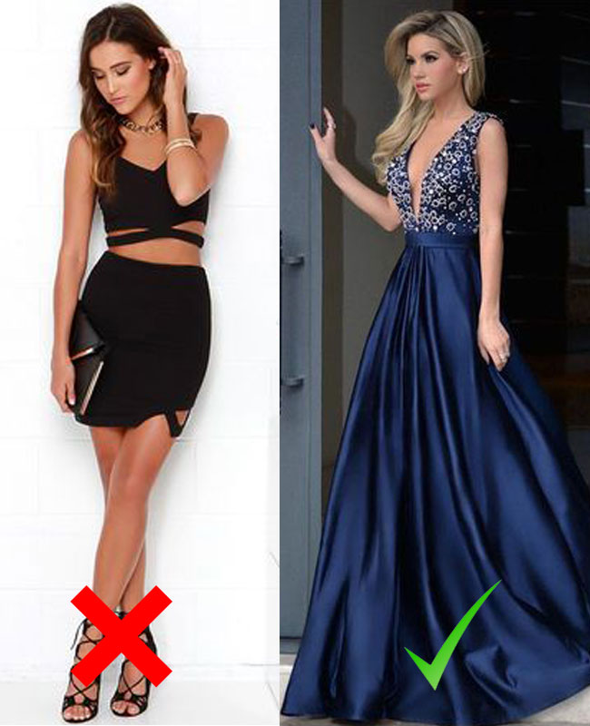 Vestidos que jamás debes usar en un evento de noche 0
