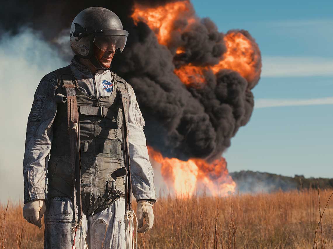 escena explosión el primer hombre en la luna pelicula