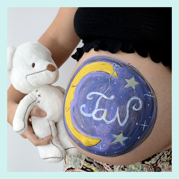 10 ideas creativas para pintar tu barriga durante el embarazo