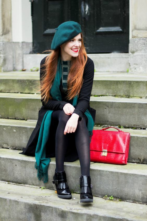 turquesa-rojo-negro-outfit