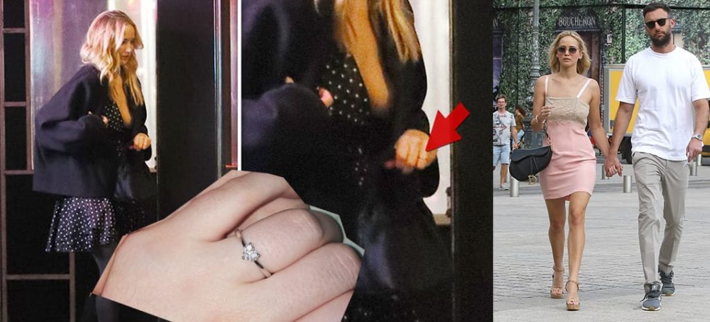 Jennifer Lawrence está comprometida y ya enseño su anillo