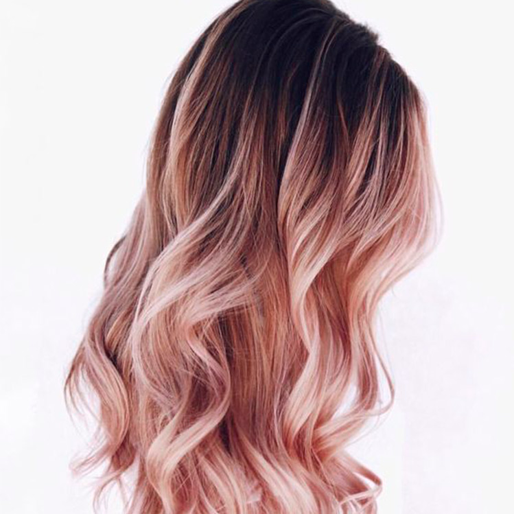 10 pruebas de que el ombré en oro rosado es tu nuevo color de cabello