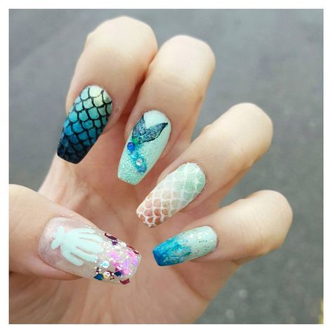 uñas de sirena