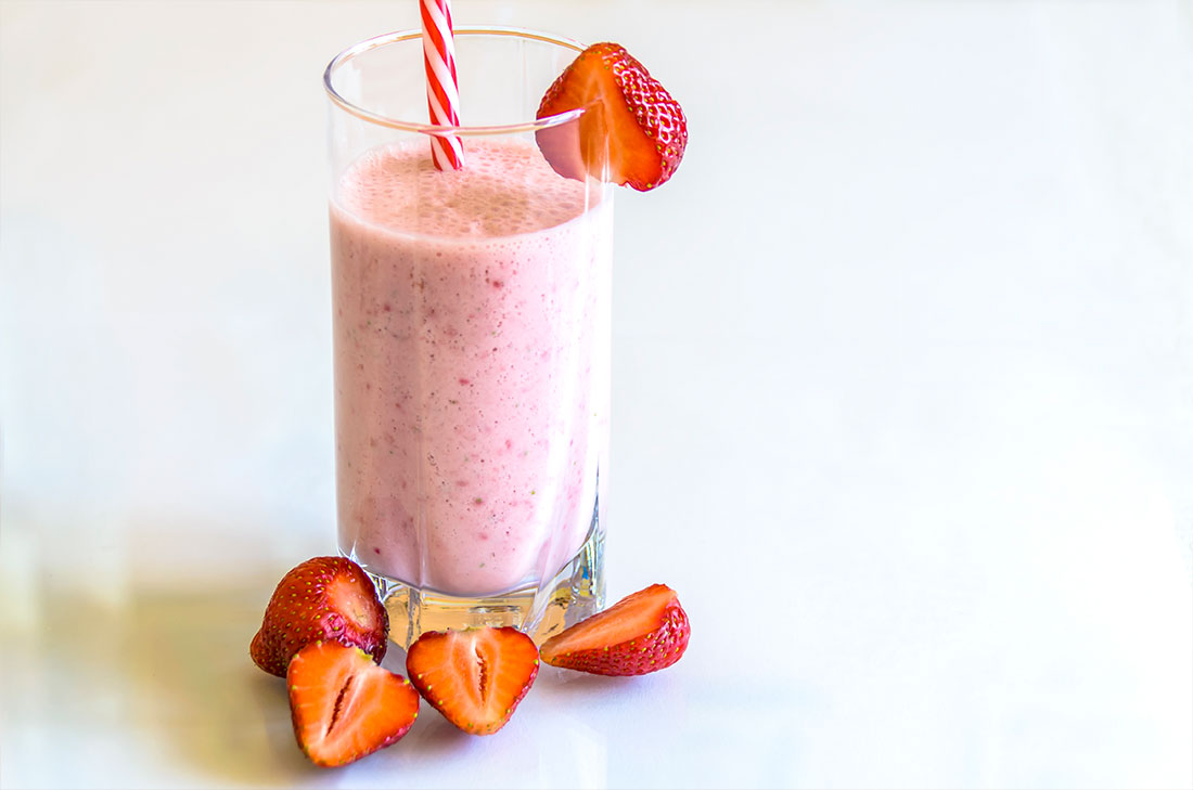 licuado de avena con fresas